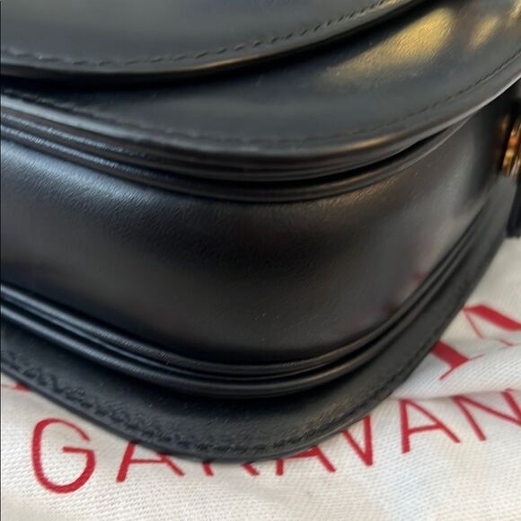 Valentino Garavani Black Leather Saddle Bag - Picture 16 of 16